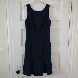 Navy banana work dress